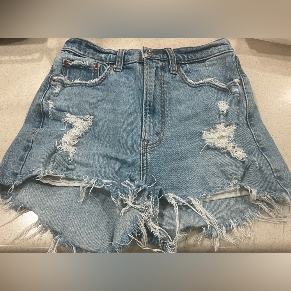 Abercrombie & Fitch High Rise Denim Shorts
